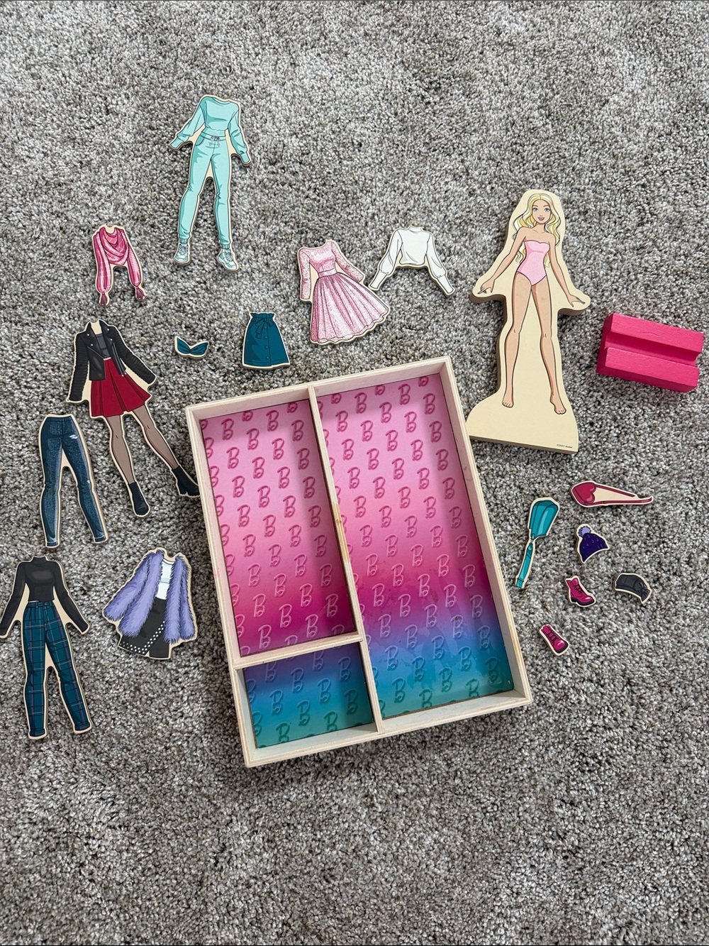 Barbie Wooden Magnetic Dress Up Toy